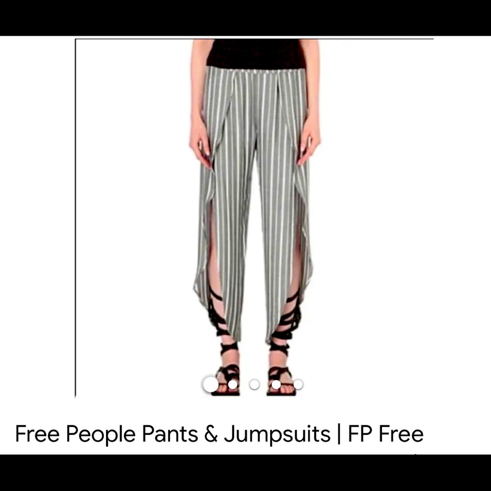 Free People Stripped Slit Pants